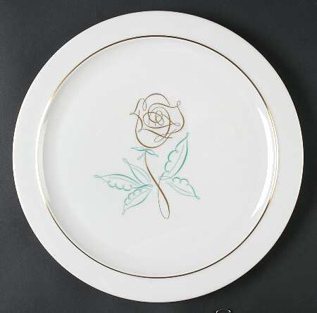 Spencerian Rose 12" Chop Plate (Round Platter)