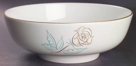 Spencerian Rose 8" Round Vegetable Bowl