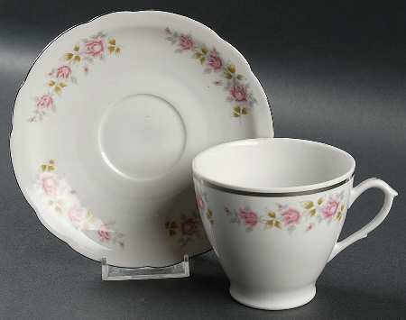 Bella Rose Footed Cup & Saucer Set