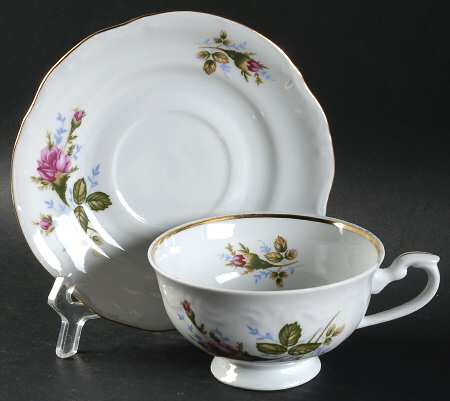 Majestic Rose Footed Cup & Saucer Set