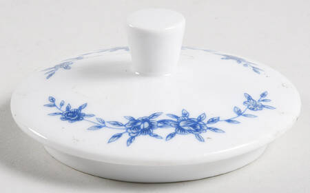 Blue Brocade Lid for Sugar Bowl