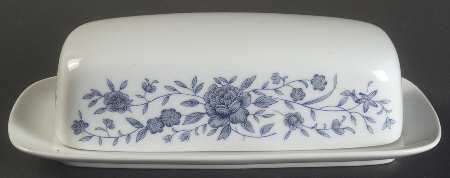 Blue Brocade 1/4 Lb Covered Butter