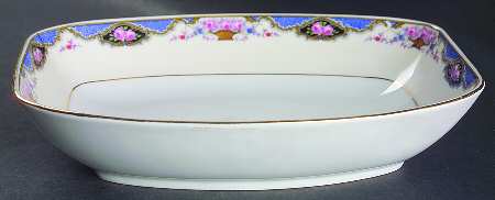 1262 (Verge, Cream Rim) 9" Oval Vegetable Bowl