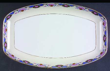 1262 (Verge, Cream Rim) 17" Oval Serving Platter