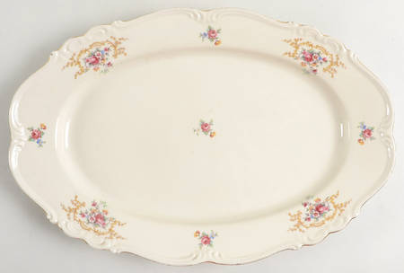 Christine (Scalloped) 13" Oval Serving Platter