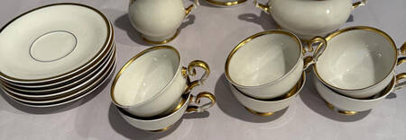 7540 (Rim Shape) Footed Cup & Saucer Set