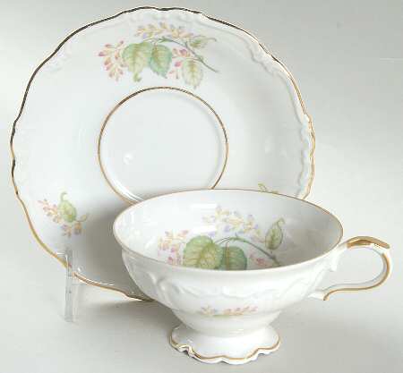 Blue Poplar Footed Cup & Saucer Set