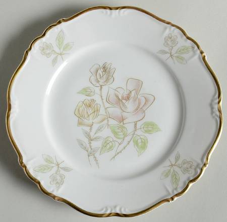Bridal Rose Salad Plate