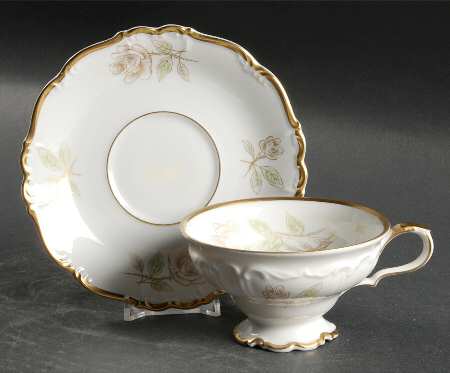 Bridal Rose Footed Cup & Saucer Set