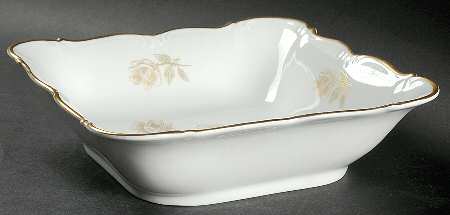 Bridal Rose 8" Square Vegetable Bowl