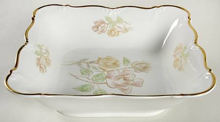 Bridal Rose 9" Square Vegetable Bowl