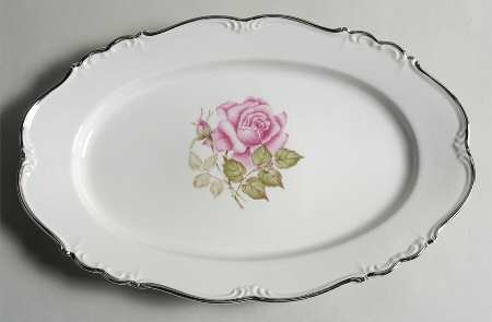 Empire Rose 13" Oval Serving Platter