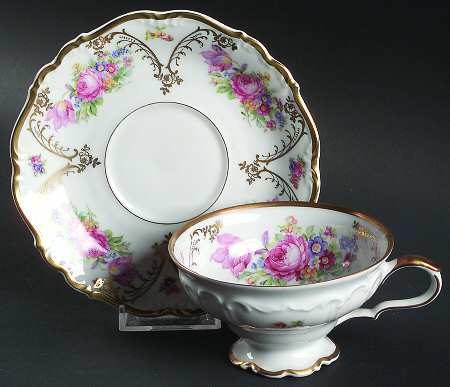 Europa Footed Cup & Saucer Set