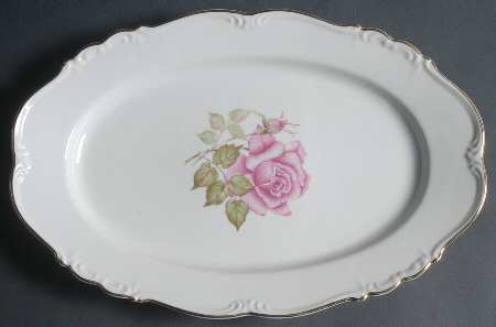 Franconia Rose 13" Oval Serving Platter