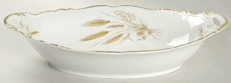 Golden Wheat 12" Oval Vegetable Bowl