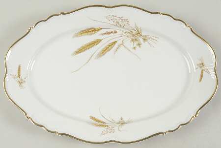 Golden Wheat 15" Oval Serving Platter