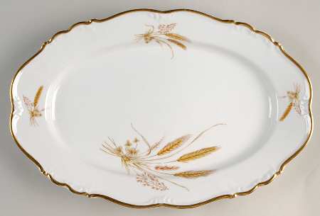 Golden Wheat 13" Oval Serving Platter