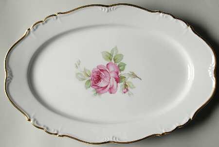 La Vie En Rose 15" Oval Serving Platter