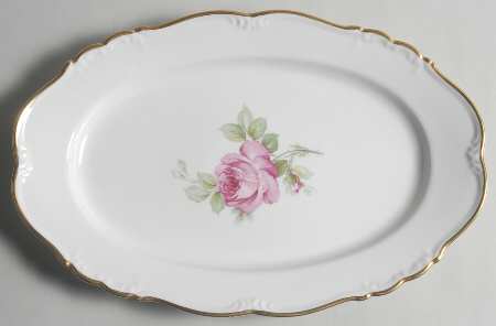 La Vie En Rose 13" Oval Serving Platter