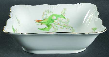 Lily of The Valley 8" Square Vegetable Bowl