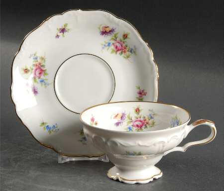 Meissen Floral Footed Cup & Saucer Set