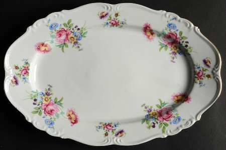 Meissen Floral 13" Oval Serving Platter