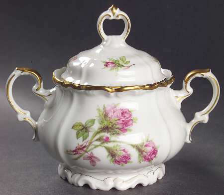 Moss Rose Sugar Bowl & Lid