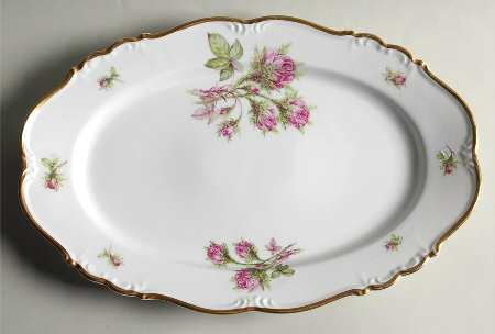 Moss Rose 13" Oval Serving Platter