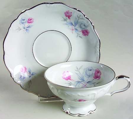 Monaco Rose Footed Cup & Saucer Set