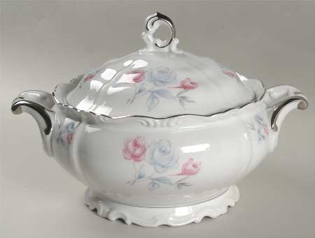 Monaco Rose Round Covered Vegetable