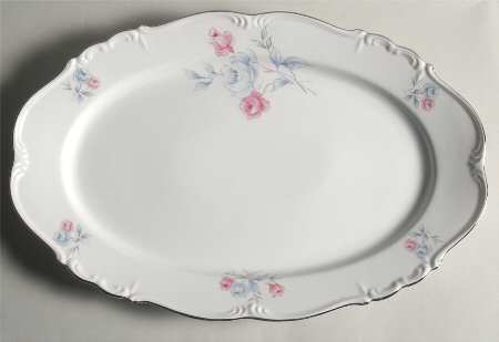 Monaco Rose 15" Oval Serving Platter