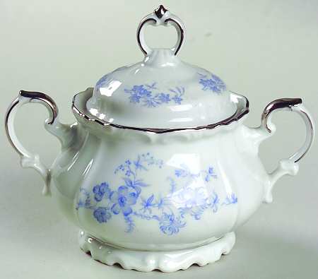 Ocean Blue Sugar Bowl & Lid