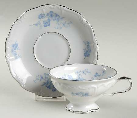 Ocean Blue Footed Cup & Saucer Set