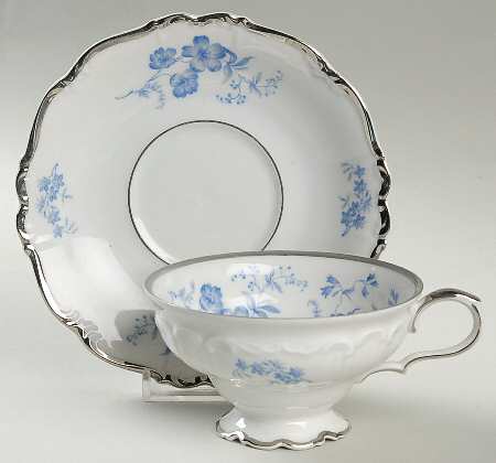 Ocean Blue Footed Cup & Saucer Set