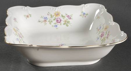 Queen's Rose (Whitebckgd) 9" Square Vegetable Bowl