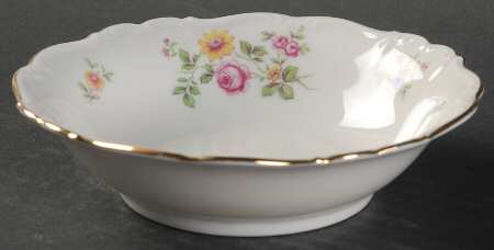 Queen's Rose (Whitebckgd) Fruit/Dessert (Sauce) Bowl