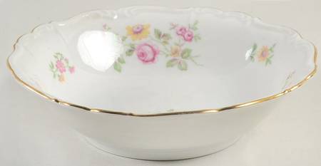 Queen's Rose (Cream Background) Fruit/Dessert (Sauce) Bowl