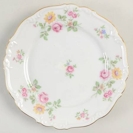 Queen's Rose (Cream Background) Bread & Butter Plate