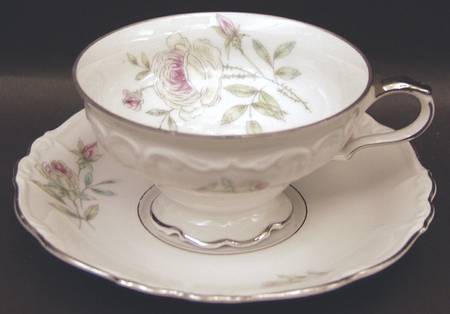 Roseville Footed Cup & Saucer Set