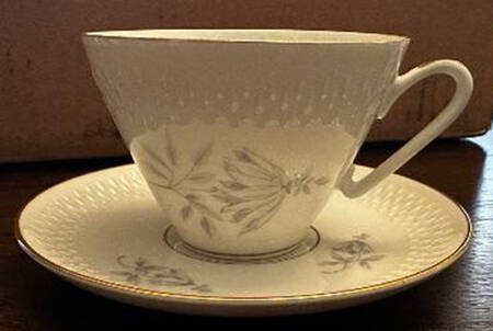 Silversummer Flat Cup & Saucer Set