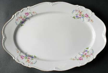 Spring Floral 15" Oval Serving Platter