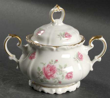 Three Roses Sugar Bowl & Lid