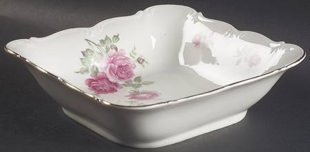Three Roses 8" Square Vegetable Bowl
