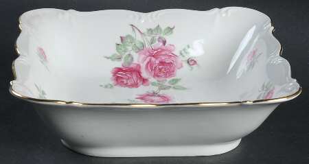 Three Roses 9" Square Vegetable Bowl