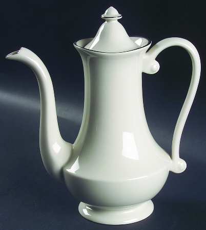 Classic Off White (Platinum Trim) Coffee Pot & Lid