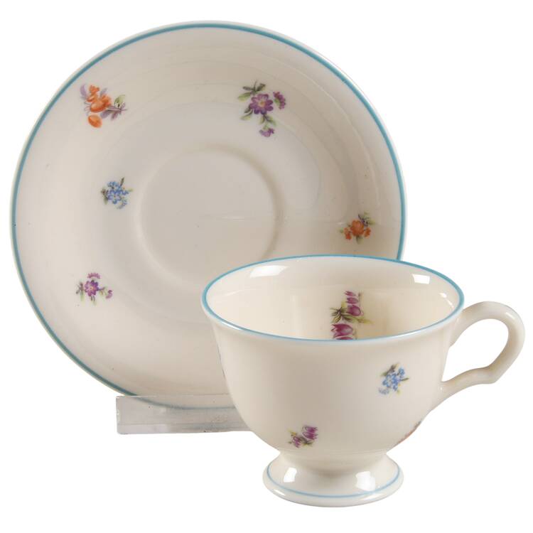 Lorraine Footed Demitasse Cup & Saucer Set