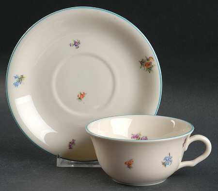 Lorraine Flat Cup & Saucer Set