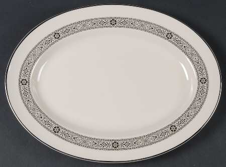 Midnight Lace 12" Oval Serving Platter