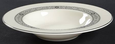 Midnight Lace Rim Soup Bowl