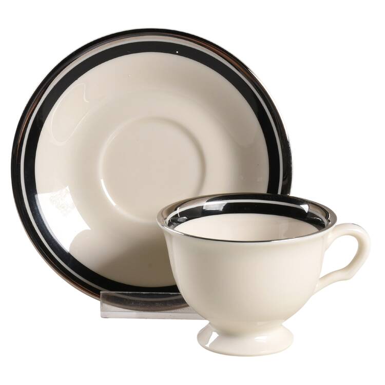 Solitaire Footed Demitasse Cup & Saucer Set